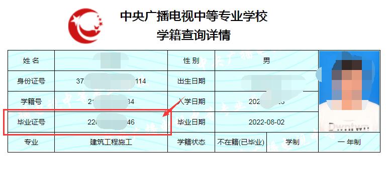電大中專的注冊證號是哪個？